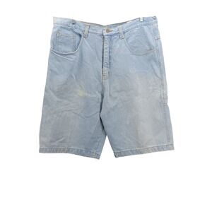 Boss USA Denim Carpenter Shorts Mens 42 Light Wash Work‎ Utility Cotton Baggy